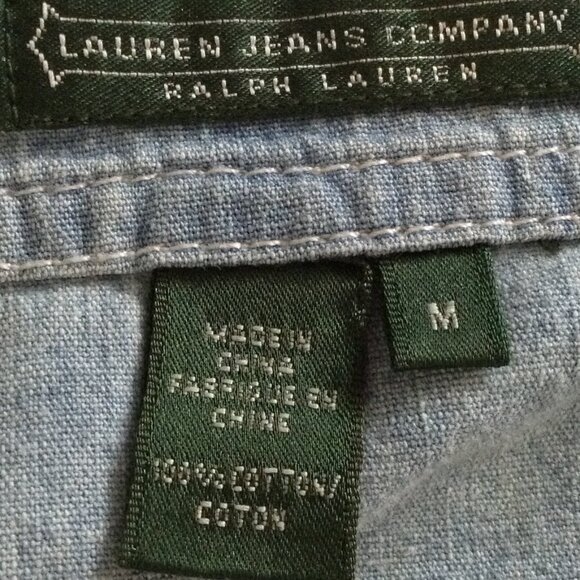 Lauren Jeans Co; Ralph Laurent; "M", Cotton, Denim, Hippie Vibes, Chic, Bohemian - Picture 4 of 6